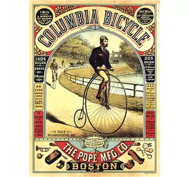 Wandaufkleber Vintage Fahrrad - TenStickers
