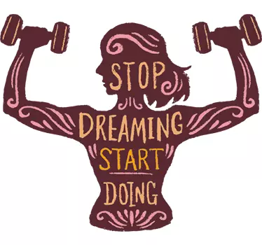 Wandsticker Fitness Stop Dreaming - TenStickers