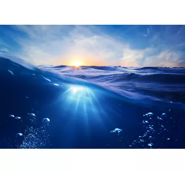 Sonne im Meer Wandtattoo Badezimmer - TenStickers