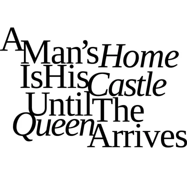 Wandtattoo a mans home is his castle - TenStickers