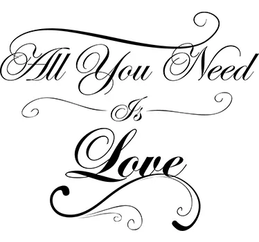 Wandtattoo All You Need is Love - TenStickers