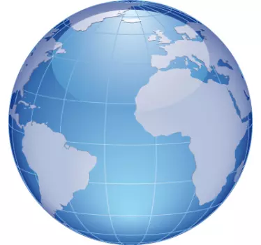 Wandtattoo Atlantik auf Globus - TenStickers