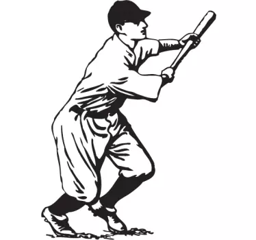 Wandtattoo Baseballspieler - TenStickers