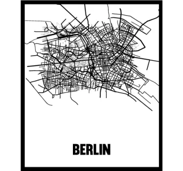 Wandtattoo Berlin Stadtkarte - TenStickers