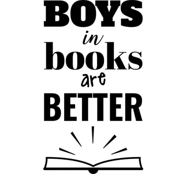 Wandtattoo Boy in Books - TenStickers