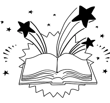 Wandtattoo Buch der Fantasie - TenStickers