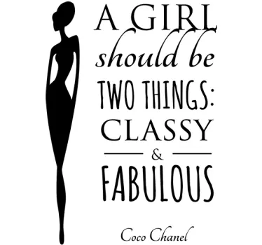 Wandtattoo Chanel a girl should be - TenStickers