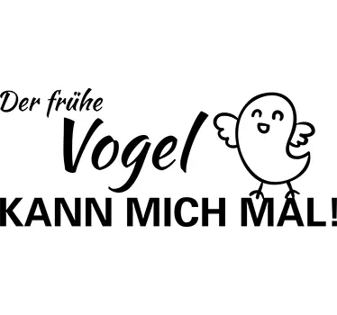 Wandtattoo Der frühe Vogel - TenStickers