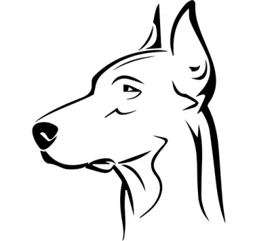 Wandtattoo Doberman - TenStickers