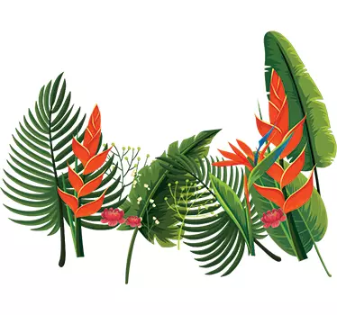 Wandtattoo Dschungelpflanzen - TenStickers