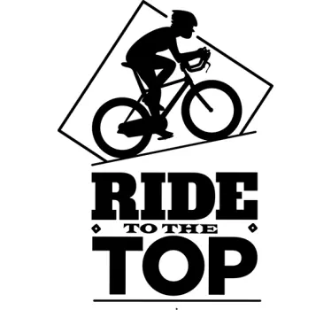 Wandtattoo Fahrradfahrer To The Top - TenStickers