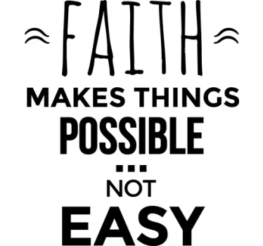 Wandtattoo faith makes things - TenStickers