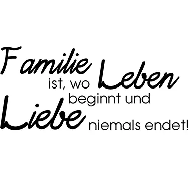 Familie ist... Wandtattoo Sprüche - TenStickers