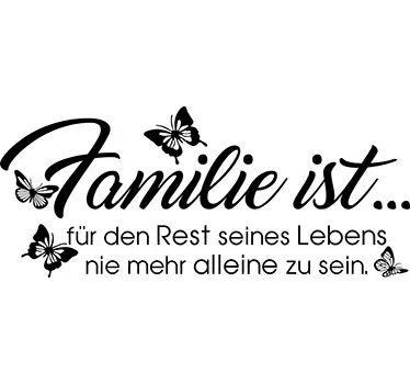 Familie ist Wandtattoo Sprüche - TenStickers