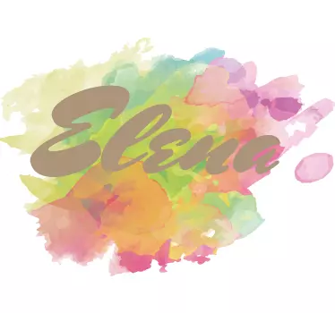Wandtattoo Farbklecks mit Namen - TenStickers