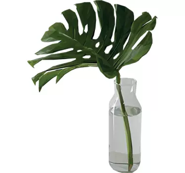 Wandtattoo Fensterblatt in Vase - TenStickers