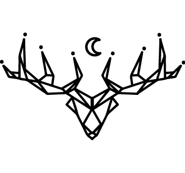 Wandtattoo geometrischer Hirschkopf - TenStickers