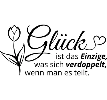 Wandtattoo Glück ist - TenStickers