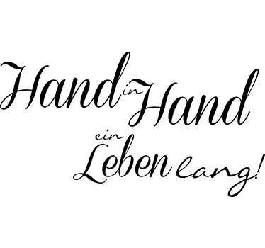 Wandtattoo Hand in Hand - TenStickers
