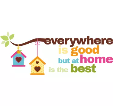 Wandtattoo Home is the Best - TenStickers