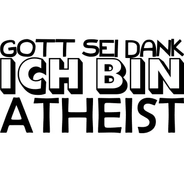 Wandtattoo Ich bin Atheist - TenStickers