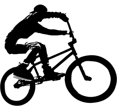 Wandaufkleber Wohnzimmer Fahrrad BMX Sprung - TenStickers