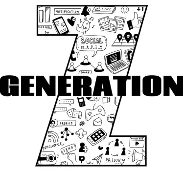 Text Aufkleber Generation Z Comic - TenStickers