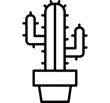 Wandtattoo Kaktus Umriss - TenStickers