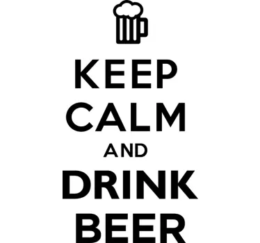 Wandtattoo Keep Calm Drink Beer - TenStickers