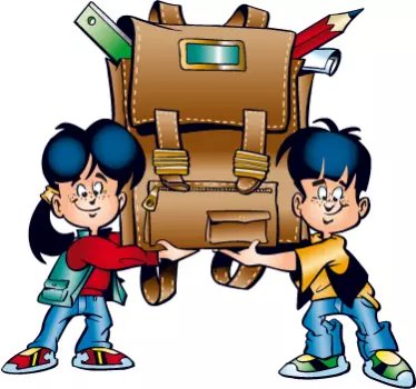 Wandtattoo Kinder mit Schultasche - TenStickers
