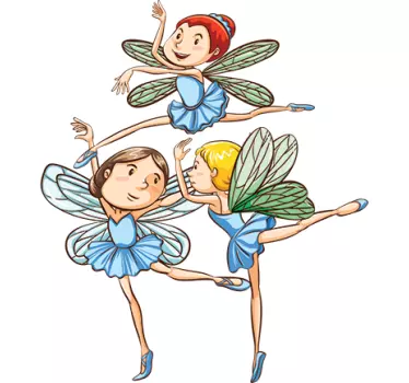 Wandtattoo für Kinder Feen Fantasie - TenStickers