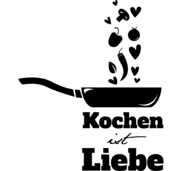 Kochen ist Liebe Wandtattoo Sprüche - TenStickers
