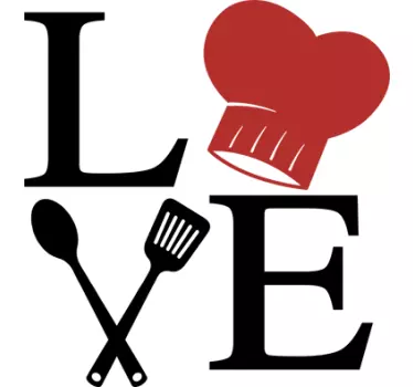 Wandtattoo Küche Love Cooking - TenStickers