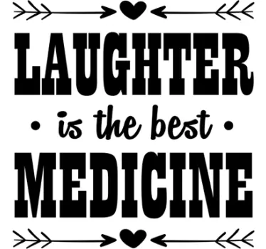 Wandtattoo laughter best medicine - TenStickers