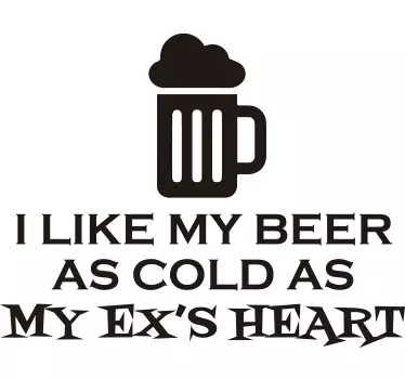 Wandtattoo like my beer - TenStickers