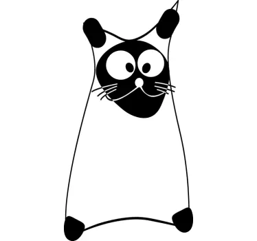 Wandtattoo lustige Katze - TenStickers
