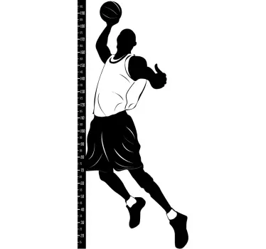 Wandtattoo Maßband Basketball - TenStickers