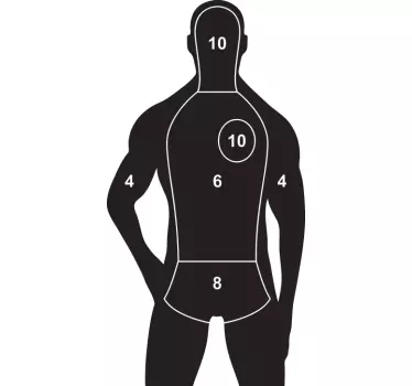Wandtattoo menschliche Zielscheibe - TenStickers