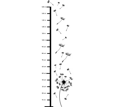 Wandtattoo Messlatte mit Pusteblume - TenStickers