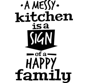 Wandtattoo messy kitchen - TenStickers