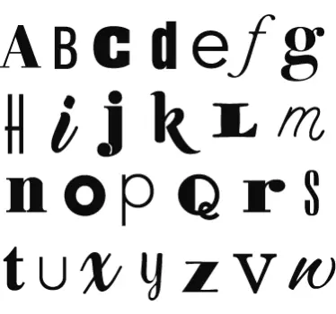 Wandtattoo modernes Alphabet - TenStickers