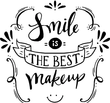 Wandtattoo Motivation Make-up Lächeln - TenStickers