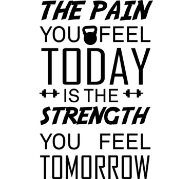 Wandtattoo Motivationsspruch Motivierende Fitness - TenStickers