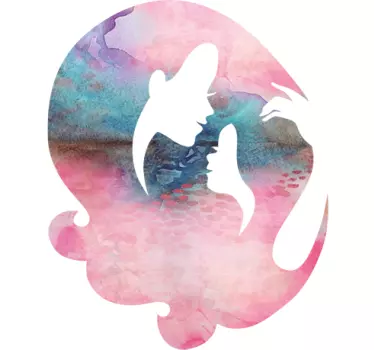 Wandtattoo Mutter Haarpracht bunt - TenStickers