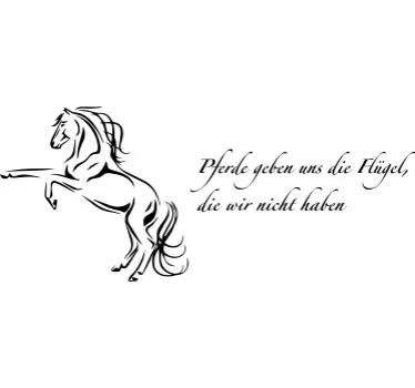 Wandtattoo Pferde geben uns Flügel - TenStickers