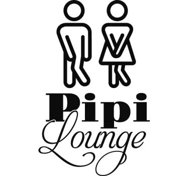 Tür Folie Wandtattoo Badezimmer Pipi Lounge - TenStickers