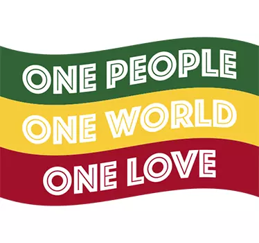 Wandtattoo Rasta Flagge - TenStickers