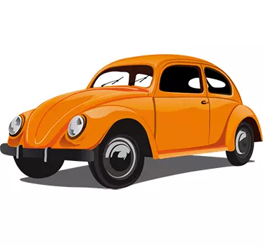 Wandtattoo Retro VW Käfer - TenStickers