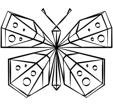 Wandtattoo Schmetterling geometrische schmetterlingsform - TenStickers