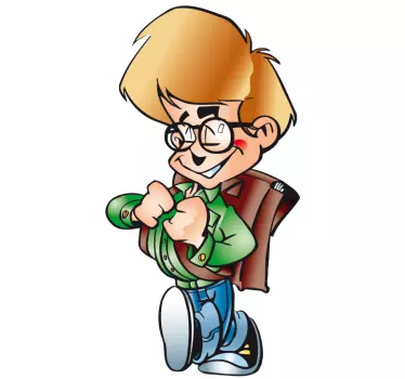 Wandtattoo Schuljunge - TenStickers